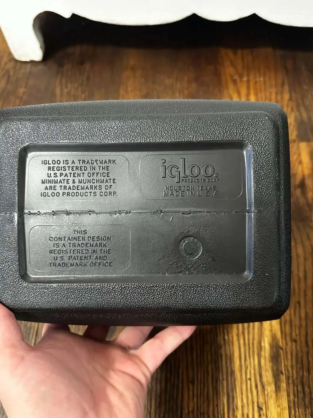 Vintage Igloo Playmate Mini Personal Lunch Cooler Black and White